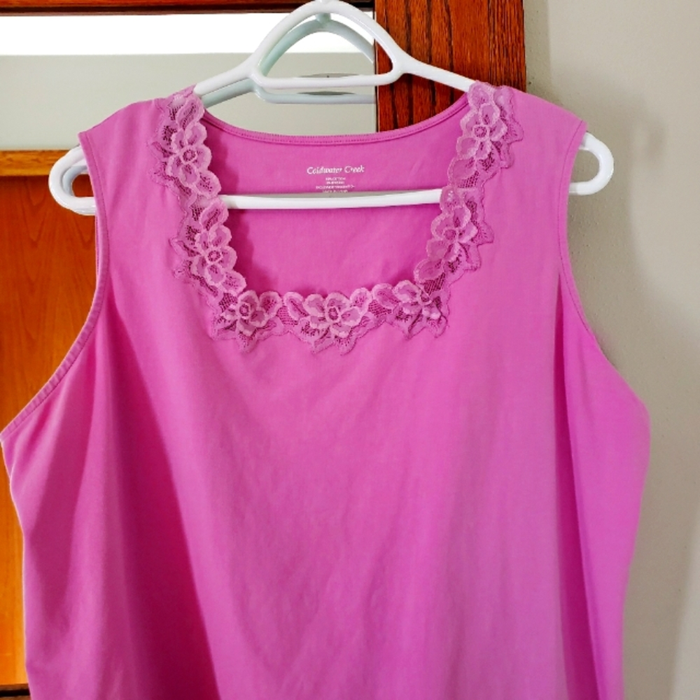 Coldwater Creek tank 1x hot pink